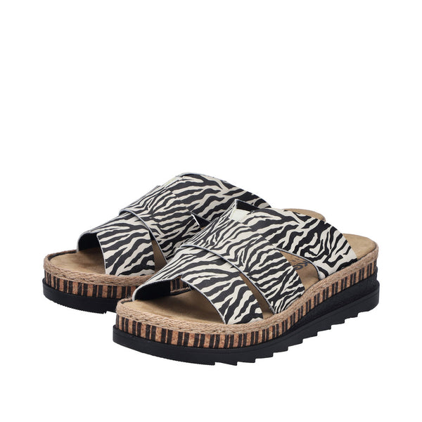 Rieker V7989-91 (Cream/Black) - Women's