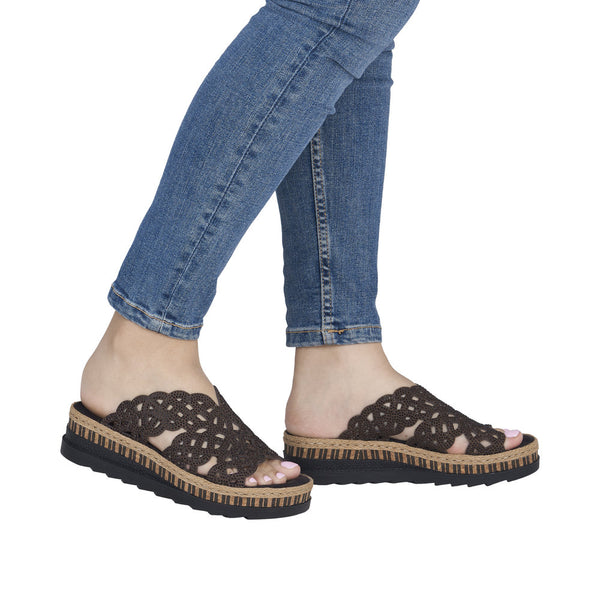 Rieker V7992-24 (Brown) - Women's