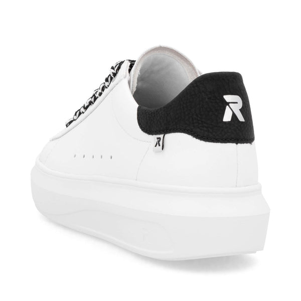 Rieker W1201-80 (White/Black) - Women's