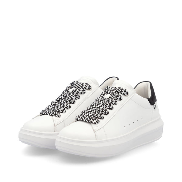Rieker W1201-80 (White/Black) - Women's