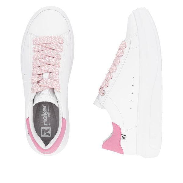 Rieker W1201-82 (White/Pink) - Women's