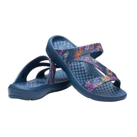 Joybees Everyday Sandal (Blue Floral) - Women's