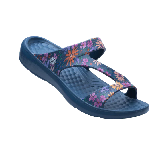 Joybees Everyday Sandal (Blue Floral) - Women's