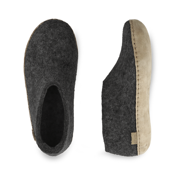 Glerups Leather Sole Shoe (Charcoal) - Unisex